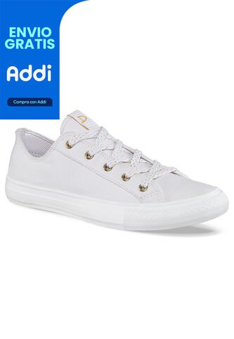 Zapatos School Cake Blanco-Blanco Para Mujer Croydon Croydon