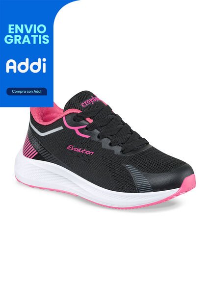 Tenis Running Tarol Negro Para Niña Croydon