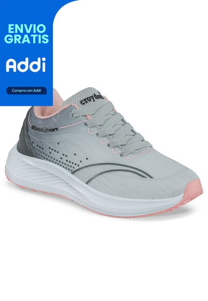 Tenis Running Sotta Gris Para Niña Croydon
