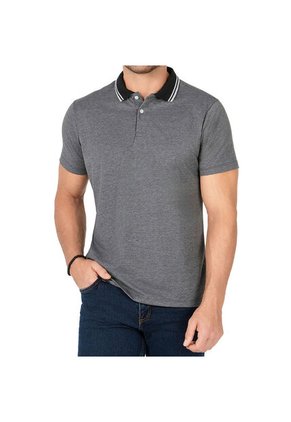 Camiseta Polo Lucas Gris Osc Para Hombre Croydon