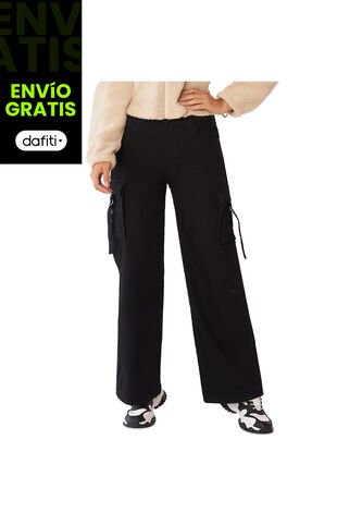 Pantalon Cargo Luppe Negro Para Mujer Croydon Croydon