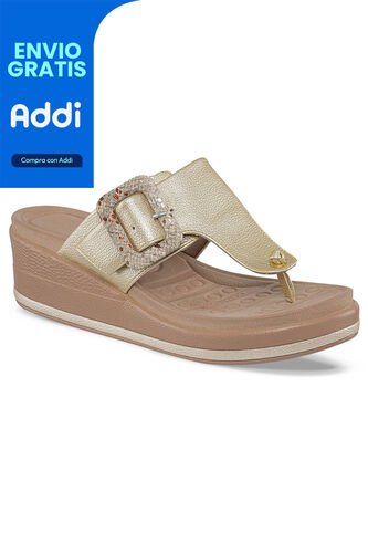 Sandalias Tacón Ivonne Oro Para Mujer Croydon Croydon