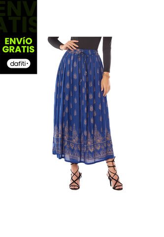 Falda Lorena Azul Para Mujer Croydon Croydon