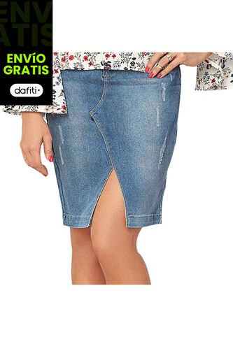 Falda Shery Azul Croydon Para Mujer Croydon