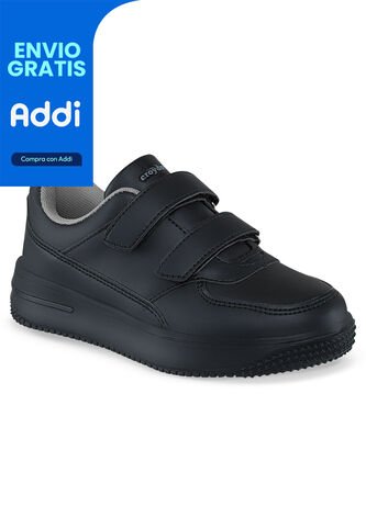 Tenis Colegio Shopir V Negro-Gris Para Niño Y Niña Croydon Croydon