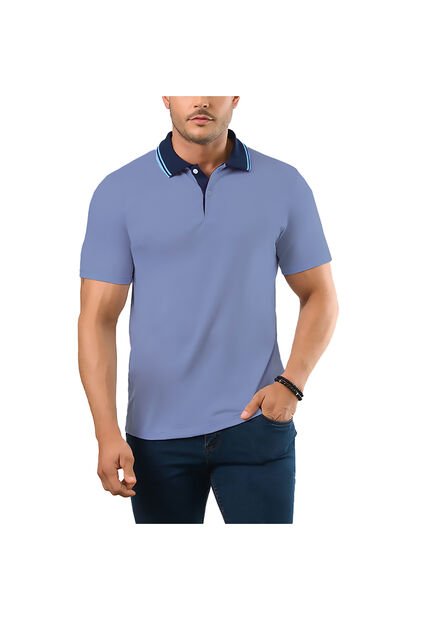 Camiseta Polo Lucas Azul Para Hombre Croydon
