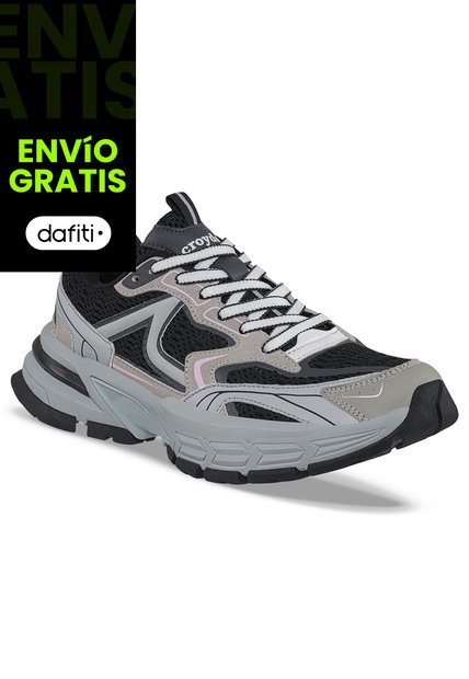 Tenis Urbanos Guxet Negro-Beige Croydon Para Mujer