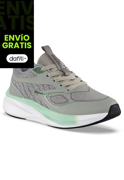 Tenis Running Naki Gris Croydon Para Mujer