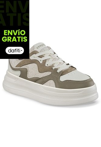 Tenis Casuales Bizof Beige Croydon Para Mujer Croydon