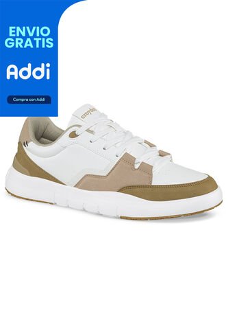Tenis Agrar Blanco-Café Para Hombre Croydon Croydon