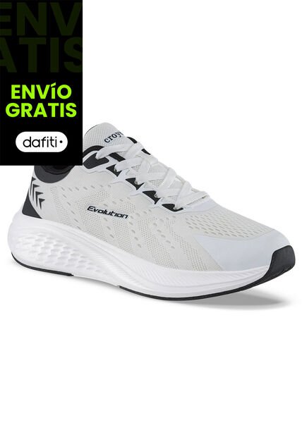 Tenis Running Armal Blanco-Negro Croydon Para Hombre