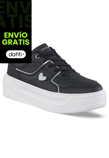 Tenis Casuales Mefos Negro Croydon Para Mujer