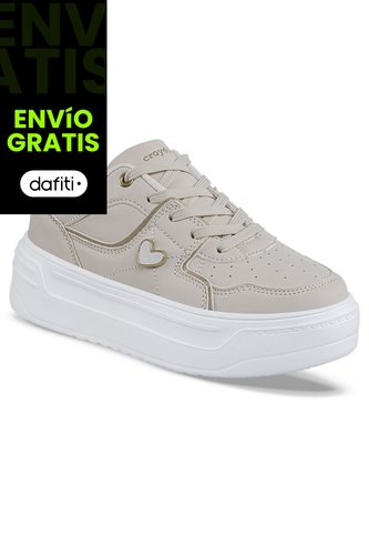 Tenis Casuales Mefos Beige Croydon Para Mujer Croydon