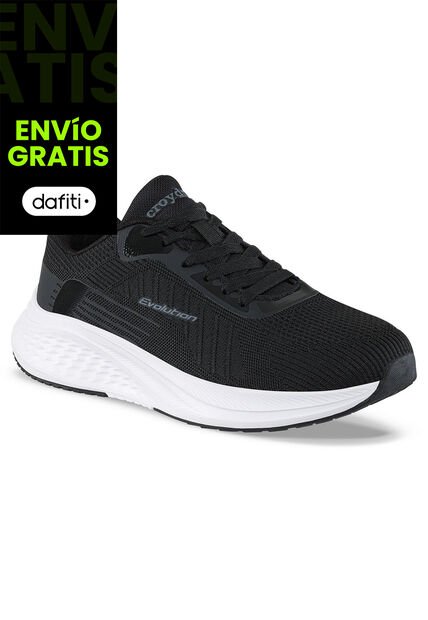 Tenis Running Azuk Negro Croydon Para Hombre