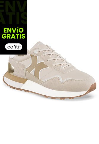 Tenis Urbanos Terniza Beige-Beige Croydon Para Mujer Croydon