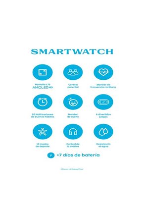 Combo Smartwatch + Termo Disney Jr X Cubitt Frozen Blue