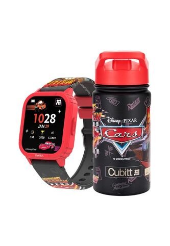 Combo Smartwatch + Termo Disney Jr X Cubitt Cars Red Cubitt