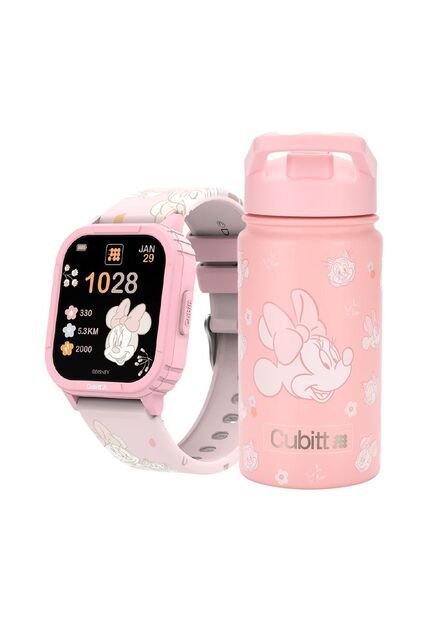 Combo Smartwatch + Termo Disney Jr X Cubitt Minnie Pink