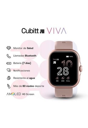 Smartwatch Reloj Inteligente Cubitt Viva 1.84 Pulg. Rose Gold