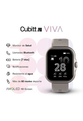 Smartwatch Reloj Inteligente Cubitt Viva 1.84 Pulg. Wolf Grey