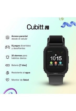 Smartwatch Reloj Inteligente Cubitt Jr Pantalla 1.4 Pulg. Black