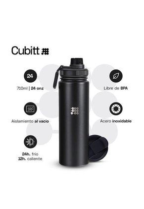 Termo Deportivo Cubitt Hydro Bottle Obsidian Black