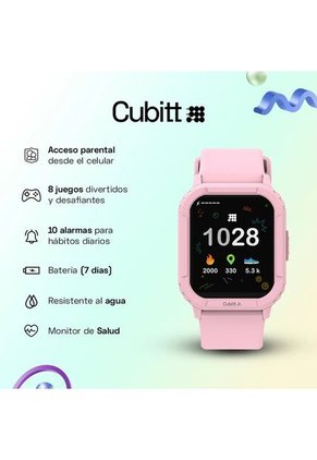 Smartwatch Reloj Inteligente Cubitt Jr. Pantalla 1.4 Pulg. Dreamy Pink