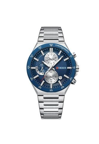 Reloj Curren 8481 Cronógrafo Tablero Azul - Plata Curren