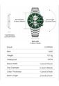 Reloj Curren 8481 Cronógrafo Tablero Verde - Plata de Curren