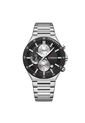 Reloj Curren 8481 Cronógrafo Tablero Negro - Plata de Curren