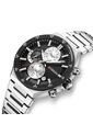 Reloj Curren 8481 Cronógrafo Tablero Negro - Plata de Curren