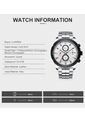 Reloj Curren 8337 Cronógrafo Tablero Blanco - Plata de Curren