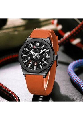 Reloj Curren 8437 Marco Negro - Naranja