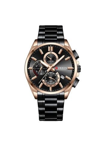Reloj Curren 8475 Cronógrafo Bisel Bronce - Negro Curren