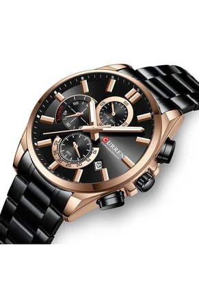 Reloj Curren 8475 Cronógrafo Bisel Bronce - Negro