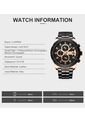 Reloj Curren 8337 Cronógrafo Tablero Negro - Negro de Curren
