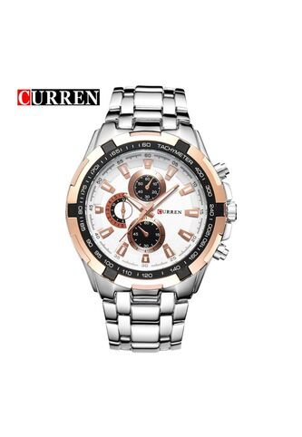 Reloj Para Hombre Curren 8023 8023Wtrg Plateado Curren