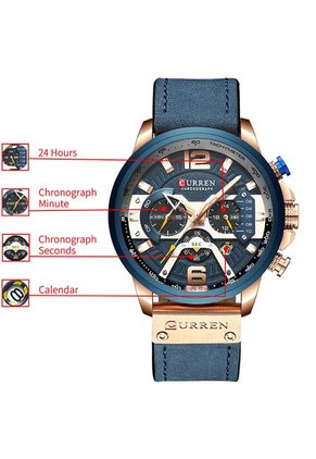 Reloj Curren 8329 Cronógrafo - Azul