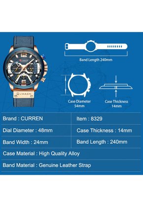 Reloj Curren 8329 Cronógrafo - Azul