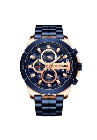 Reloj Curren 8337 Cronógrafo Tablero Azul - Azul Curren