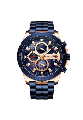 Reloj Curren 8337 Cronógrafo Tablero Azul - Azul