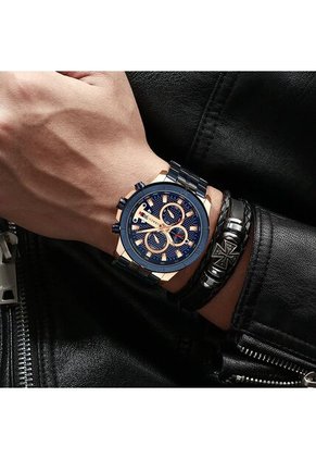 Reloj Curren 8337 Cronógrafo Tablero Azul - Azul