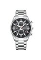 Reloj Curren 8495 Cronógrafo Tablero Negro - Plata de Curren