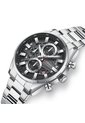 Reloj Curren 8495 Cronógrafo Tablero Negro - Plata de Curren