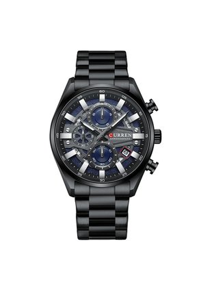Reloj Curren 8495 Cronógrafo Tablero Negro - Negro