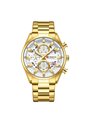 Reloj Curren 8495 Cronógrafo Tablero Blanco - Dorado de Curren