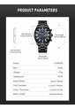 Reloj Curren 8495 Cronógrafo Tablero Negro - Negro de Curren