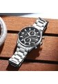 Reloj Curren 8495 Cronógrafo Tablero Negro - Plata de Curren