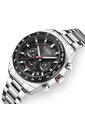 Reloj Curren 8497 Cronógrafo Tablero Negro - Plata de Curren