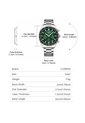 Reloj Curren 8497 Cronógrafo Tablero Verde - Plata de Curren